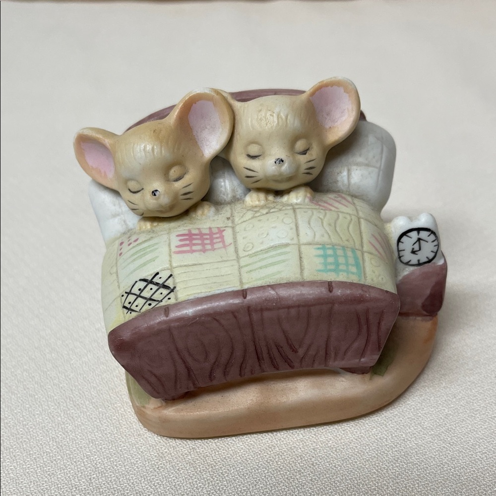 Vintage Sleeping Mice Figurine